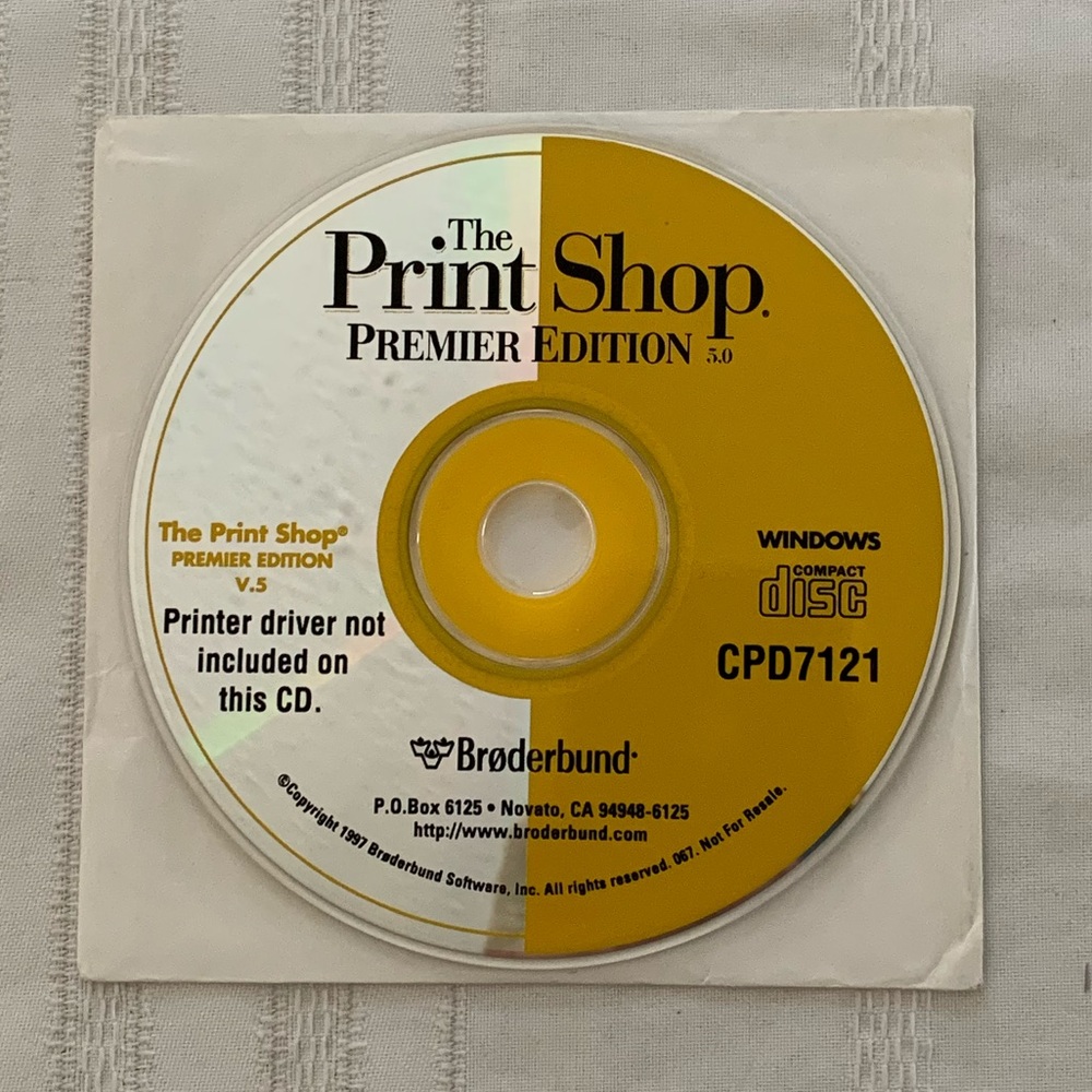 Print Shop Premier Edition Windows CD
